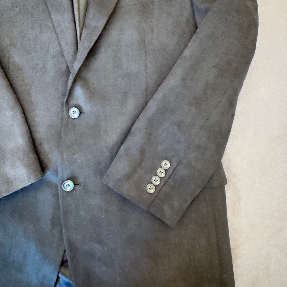RALPH LAUREN Mens Black Soft Micro Suede Sport Coat Blazer Jacket 42L - Picture 4 of 14